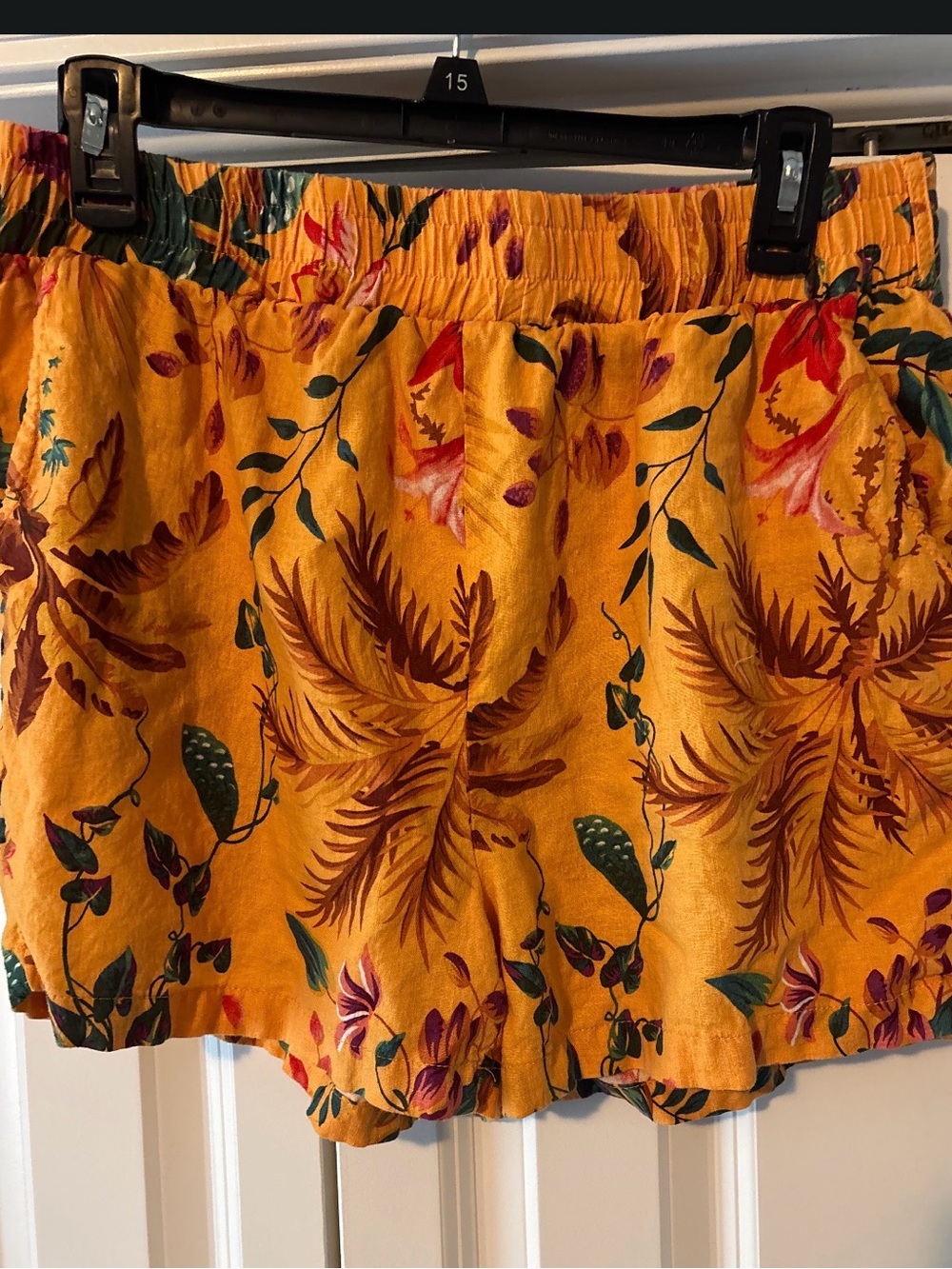 RACHEL Rachel Roy Tropical Print Elastic-Waist  Shorts